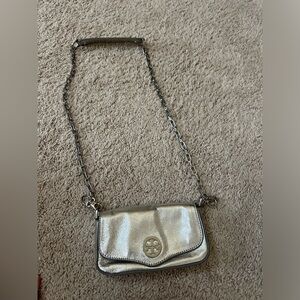 Tory Burch silver crossbody!